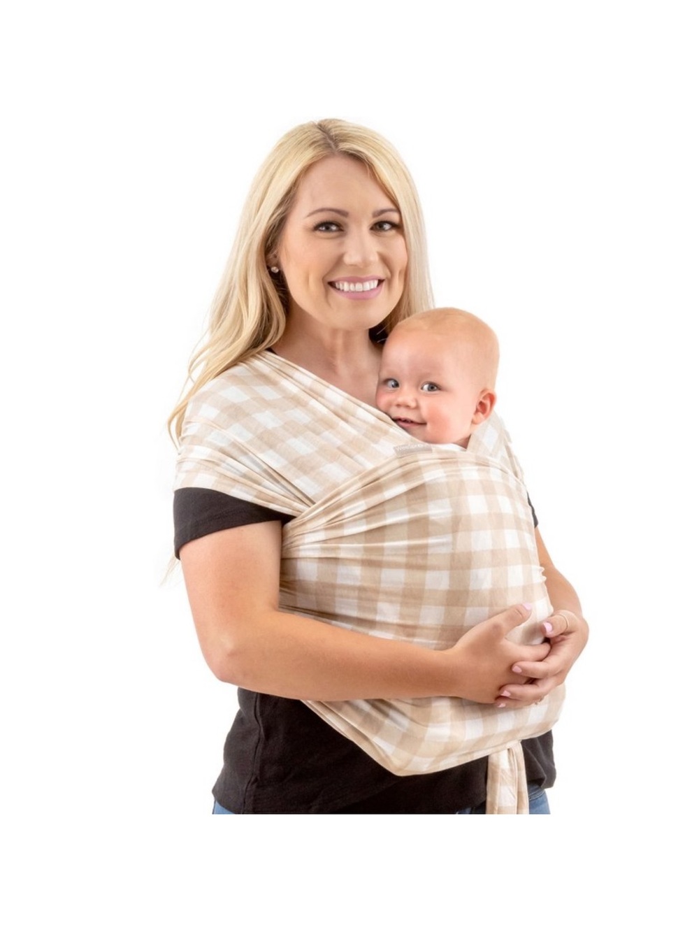 WeeSprout Wrap Carrier in Brown & White